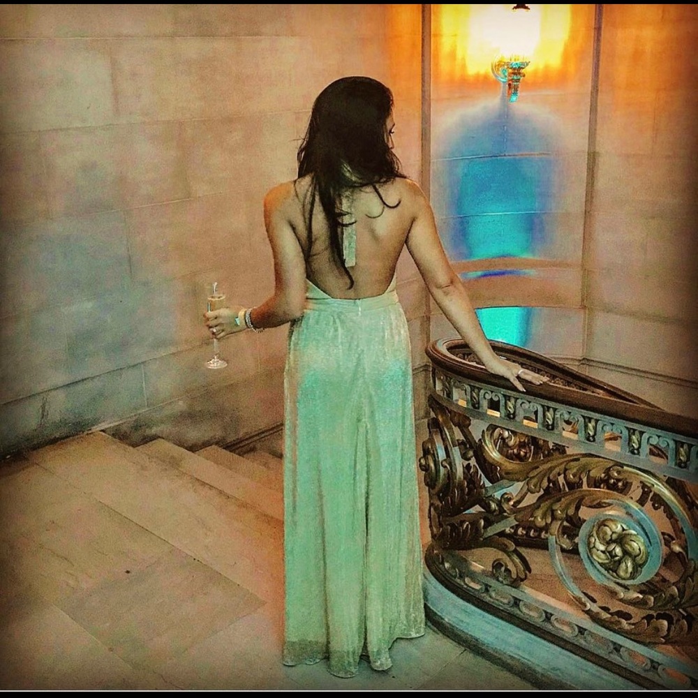 Lulus Shimmer Gold Dress